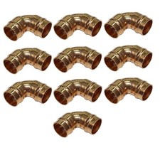 15mm Solder Ring Elbows (90 Degree Bends) Pre-Soldered Capillary Copper Fittings