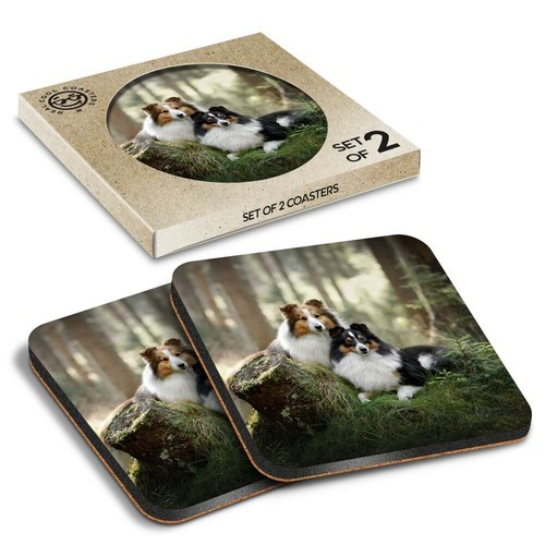 Boxed square coasters - x,