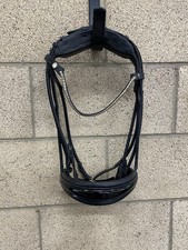 Finesse Cassidy Rolled Double Bridle Cob/Black