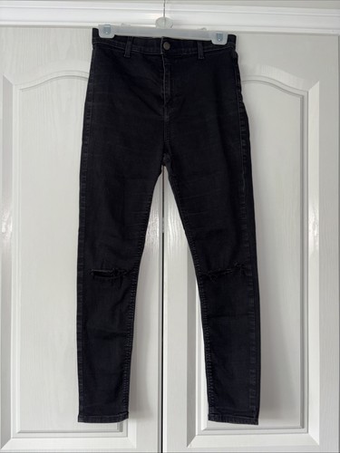 Joni black skinny jeans ripped - black,