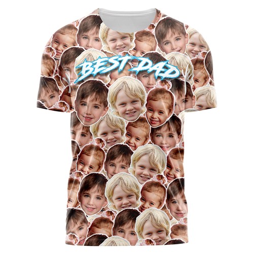 Funny all over faces shirt - all,