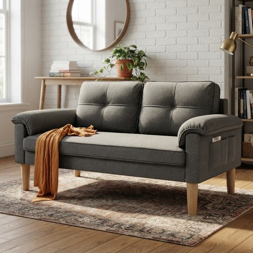 Small seater sofa - small, gray