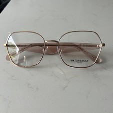 Viktor Rolf Eyeglasses VR 20 Women Pink Full Rim Metal Eyewear 55-18-140