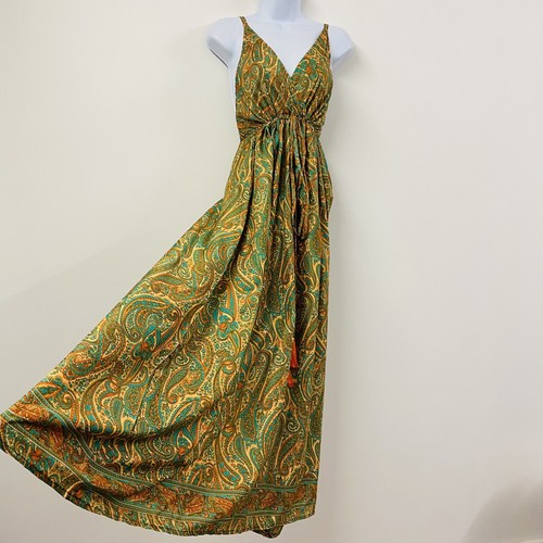 Bohemian dress orange hippie - bohemian,