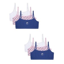6 Pack Girls Cotton Crop Bra