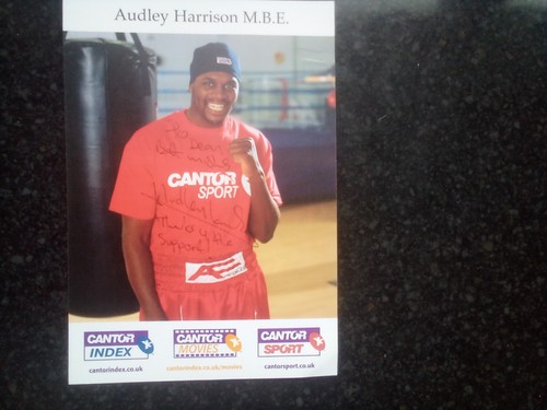 Audley harrison autographed - audley,