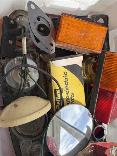 Vintage car parts - lights, cv