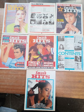 7 smash hits magazines 1984 Smiths Duran Cure Weller Queen Sade Van Halen Wham