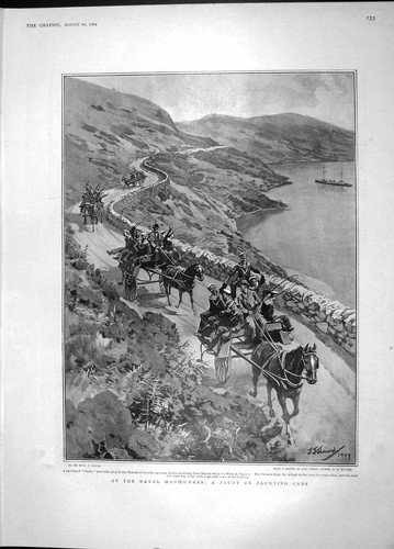 Old antique print - old, 1904