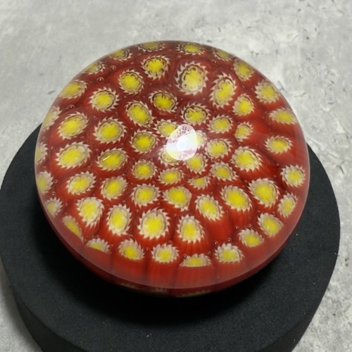 Vintage millefiori glass dome - millefiori,