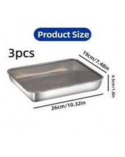 3 Large Stainless Steel