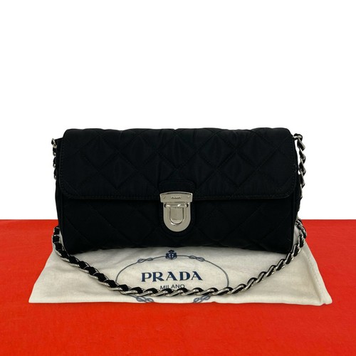 Prada logo metal shoulder - metal, bag