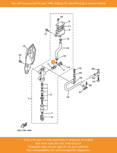 Yamaha joint 4ml 2582a - yamaha, joint,
