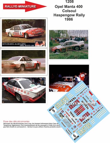 Decals ref 1208 opel - ref,