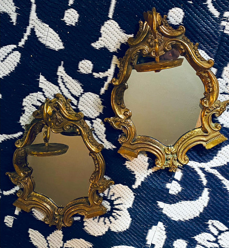 Pair ornate gold - pair,