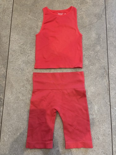 Ladies coral seamless gym set - ladies,