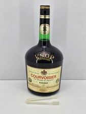 Courvoisier Brandy Cognac Bottle Ice Bucket. Circa 1960 Garden Bar Home Pub