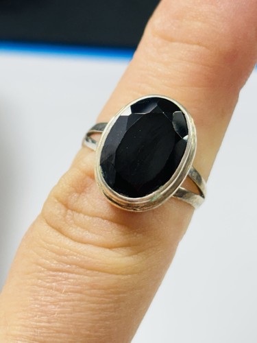 Silver and big black spinel