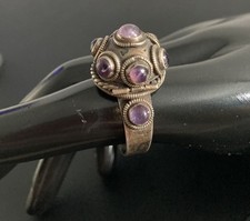 Vintage silver and amethyst