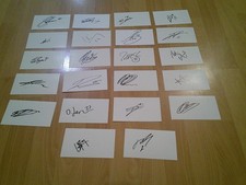 22 signed cards of middlesbrough players and staff 2025/26 season squad