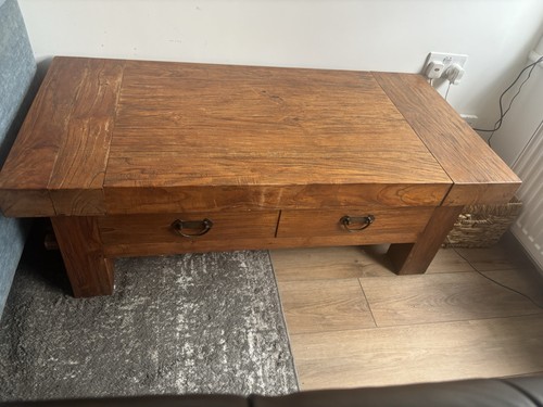 Solid mango wood - wood, coffee