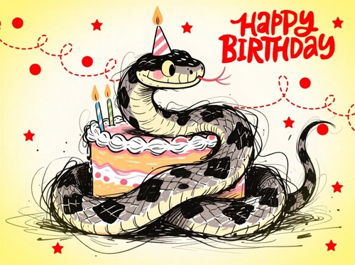 Fun snake cake - a5,