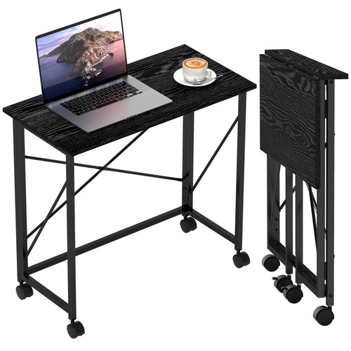 Homcom folding desk wheels - homcom, on