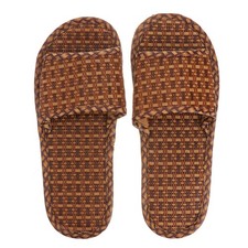 1 Pair Flat Bottom Sandals Simple Home Slippers Summer Slippers Rattan Shoes