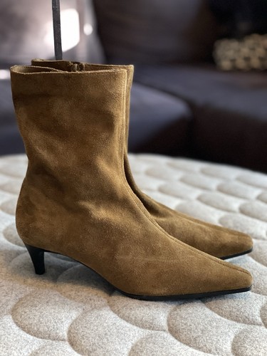 Zara brown suede ankle - brown,