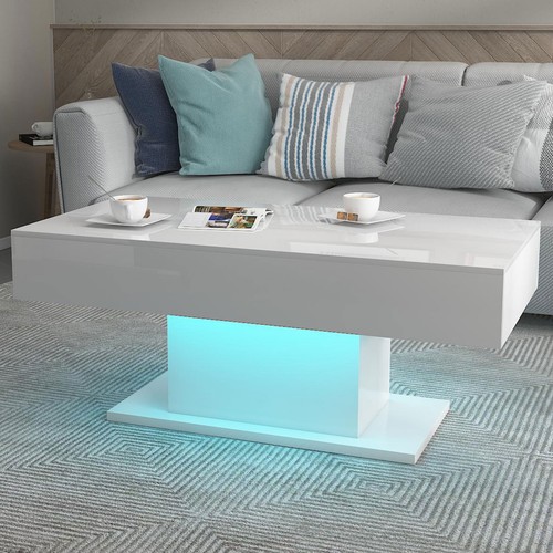 High gloss led coffee table - high,