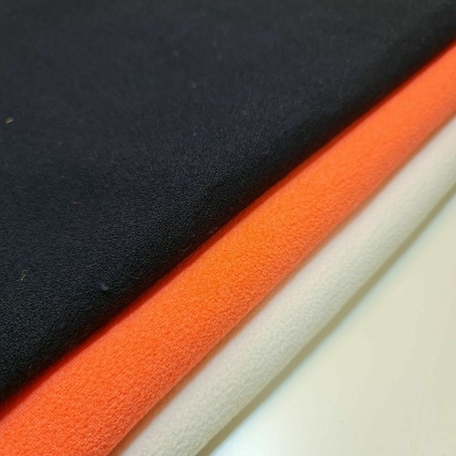 Plain crepe fabric dress - plain, craft