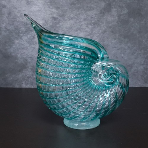 Hand blown art glass green - blown,