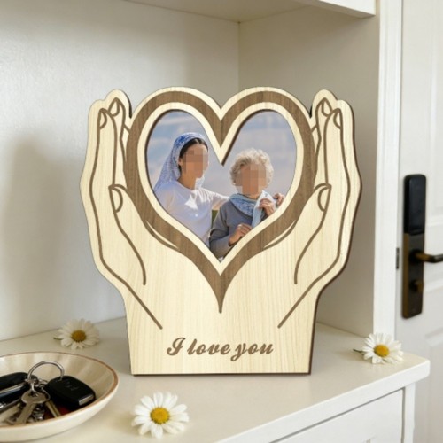 6x4 inch heart shaped - heart, wooden