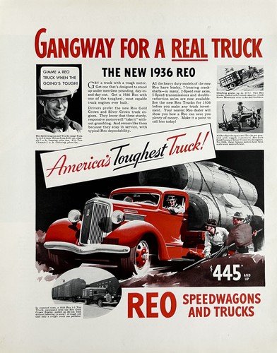 1936 reo trucks with gold - 1936,