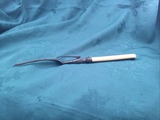Vintage Carving Fork Safety Guard & Cream Handle.