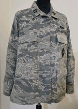 Genuine US Air Force Surplus Field Jacket Shirt + Missile Badges Womens Size Med