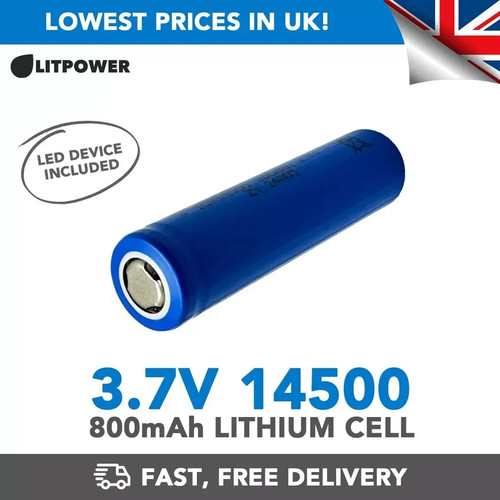 14500 lithium cell - 3.7v,