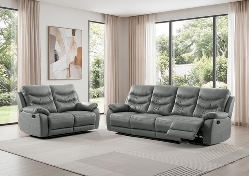 Dark grey italian leather - grey, 4