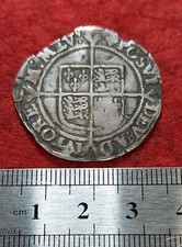 ELIZABETH I 1560-61 HAMMERED SHILLING MM CROSS CROSSLET  5.5 grams SH21