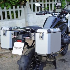 Advpro Aluminium Motorcycle Side Panniers BMW R 1300 GS - Silver for Vario