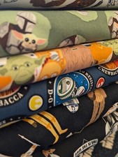 Star Wars & Mandalorian Fabric | Retro Prints | 100% Cotton & Flannel | Per 50cm