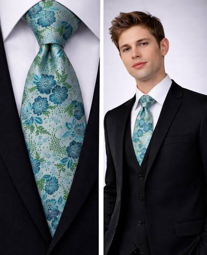 Turquoise men tie pastel - men's,