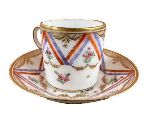 German porcelain cup - cup, saucer
