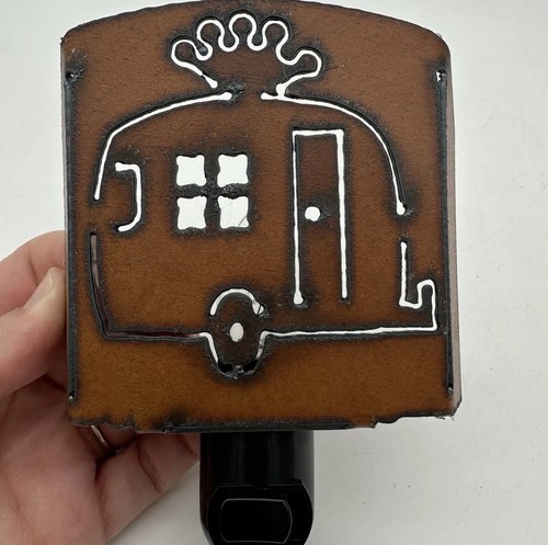 Laser cut metal old camper - laser,
