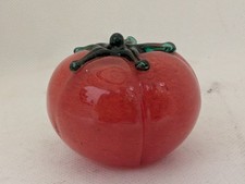 Hand Blown Glass Tomato Dark