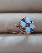 Vintage 9k gold opal and
