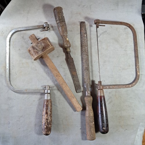 Vintage tool bundle with wood - tool,