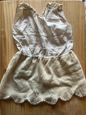 Antique/vintage flannel vest for baby hand made 30s/40s dolls clothes