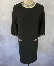 Monsoon Dress Black Beaded
