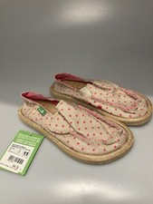 Sanuk Sidewalk Surfer Hot Dotty Girls Sandal Shoes Kids Size 10
